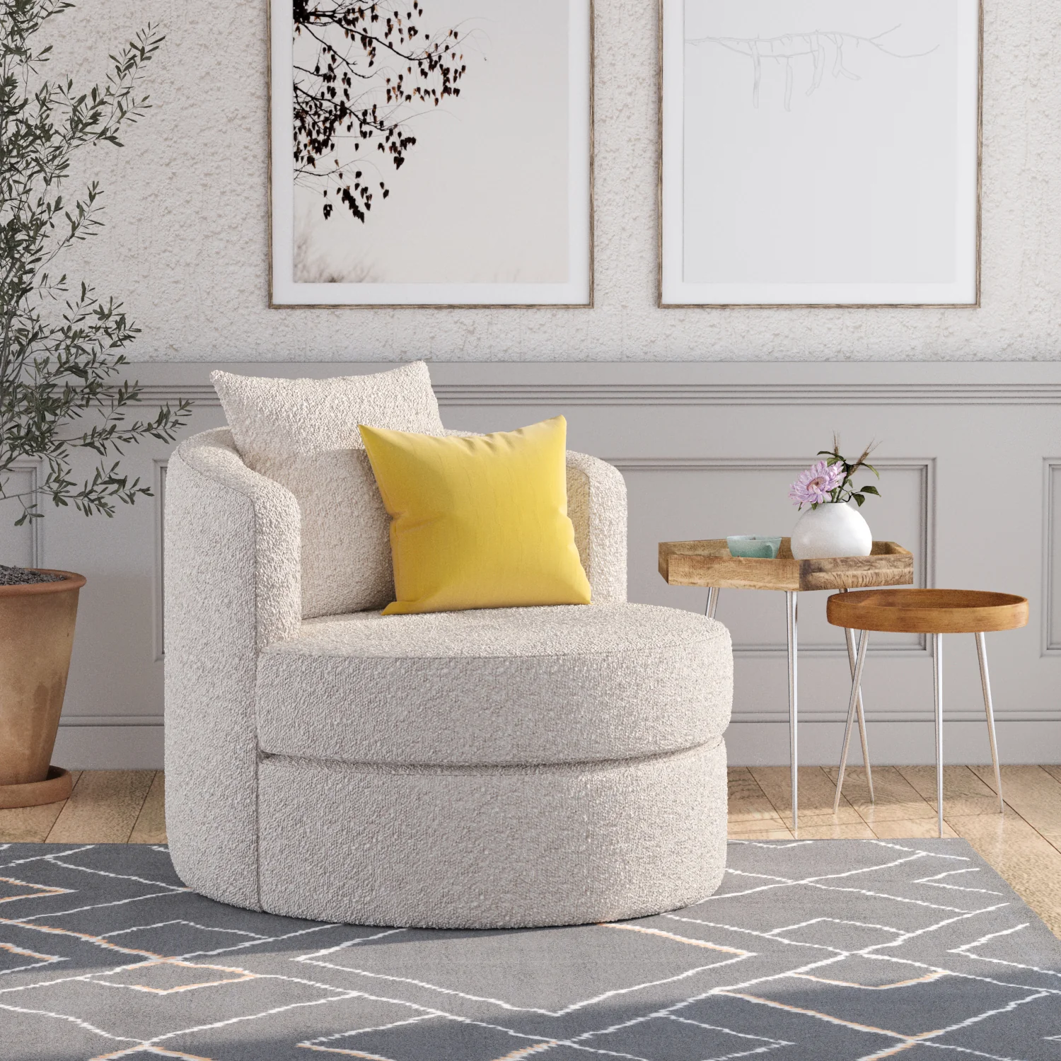 Arcadia Boucle Radius Chair - Image 4