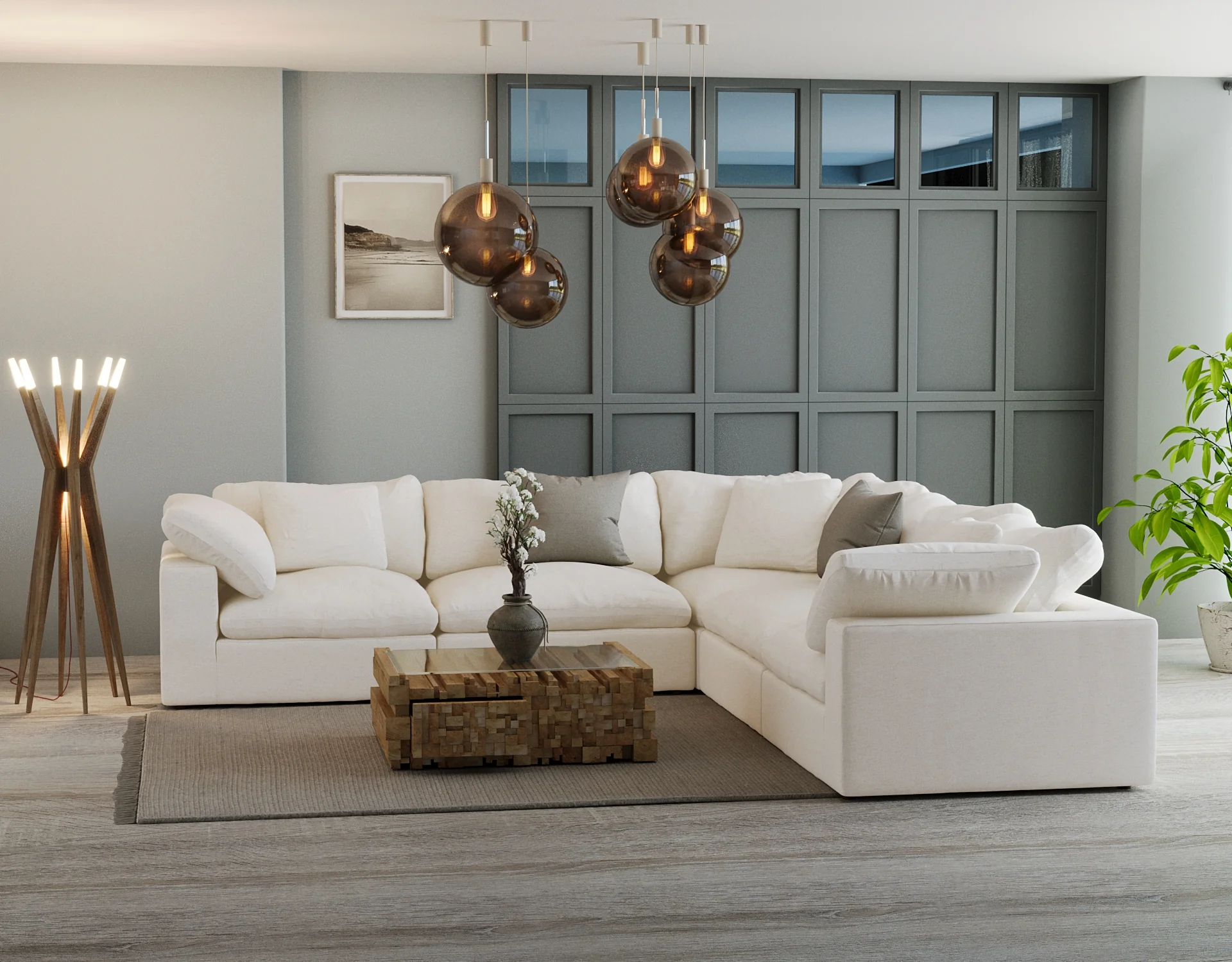Cloud Paradise Corner Sectional 5 Seater - Image 49