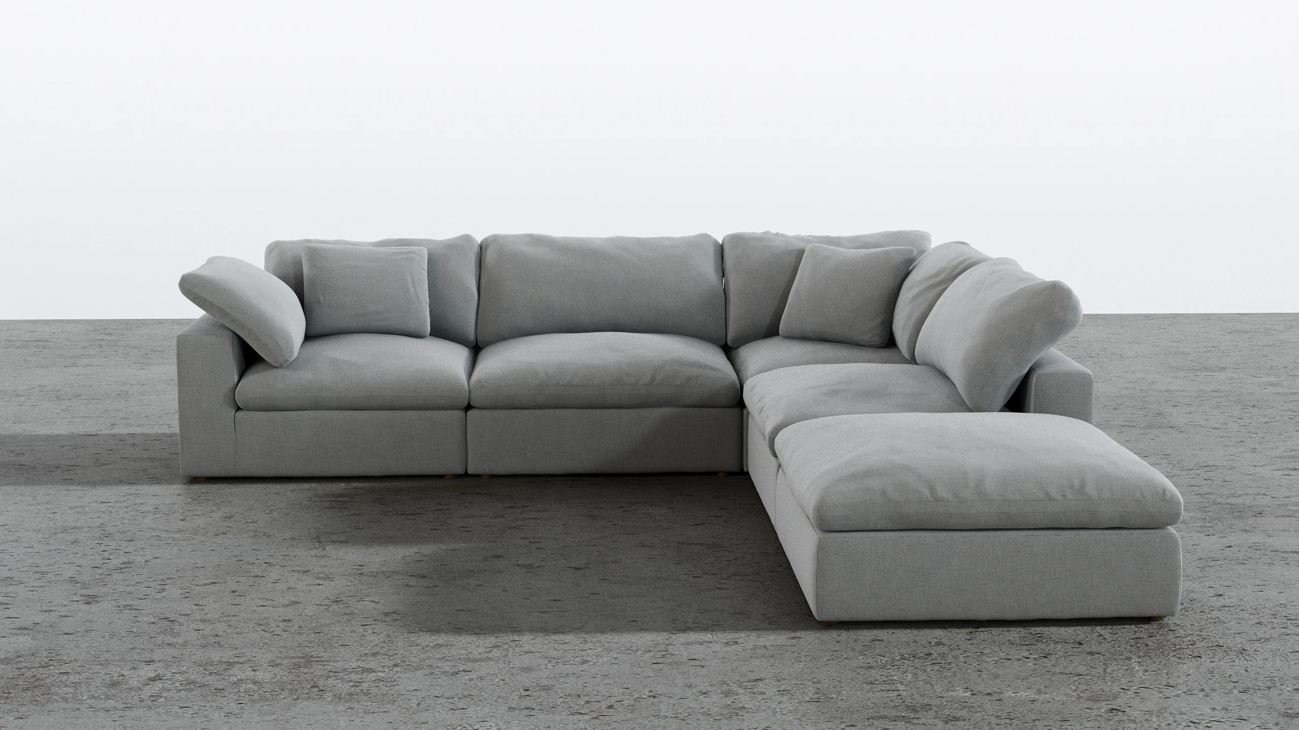 Cloud Paradise Sectional 4 Seater With Ottoman - Image 16