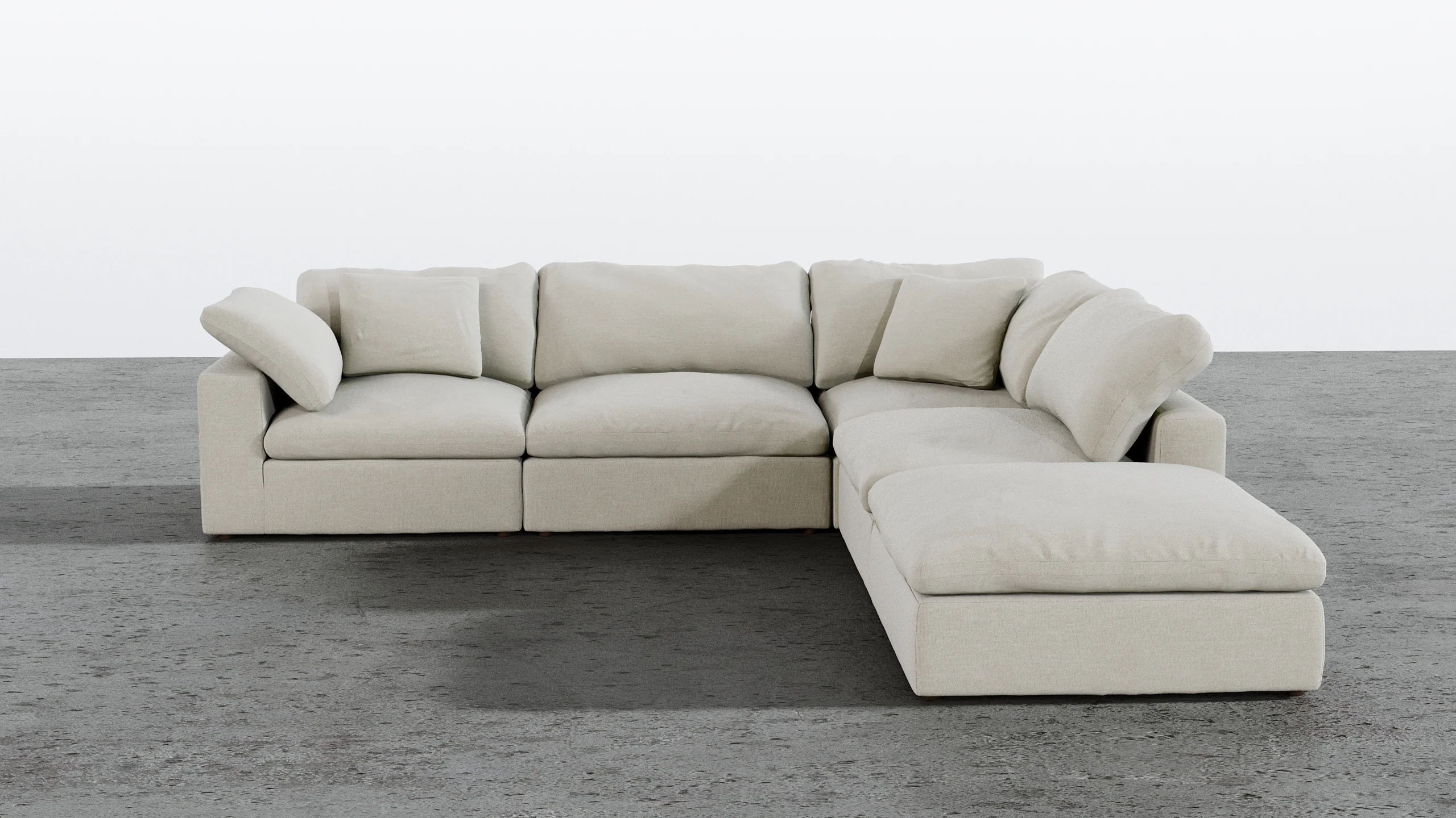Cloud Paradise Sectional 4 Seater With Ottoman - Image 19