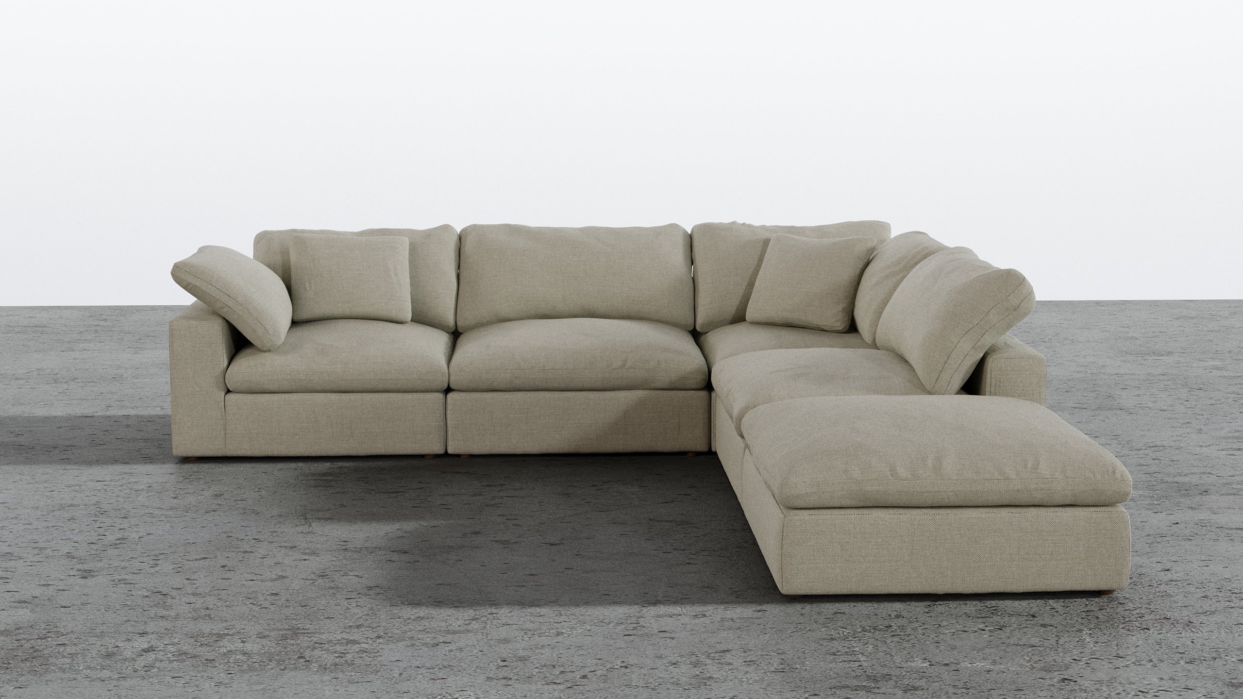 Cloud Paradise Sectional 4 Seater With Ottoman - Image 34