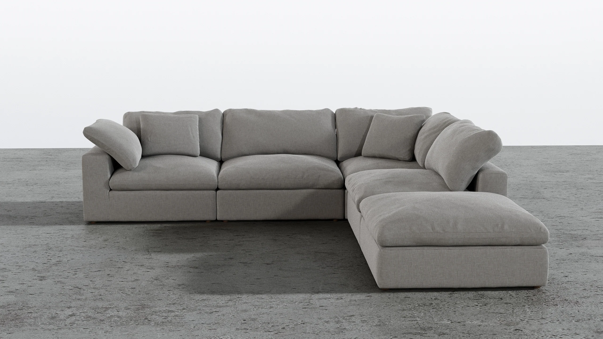 Cloud Paradise Sectional 4 Seater With Ottoman - Image 43