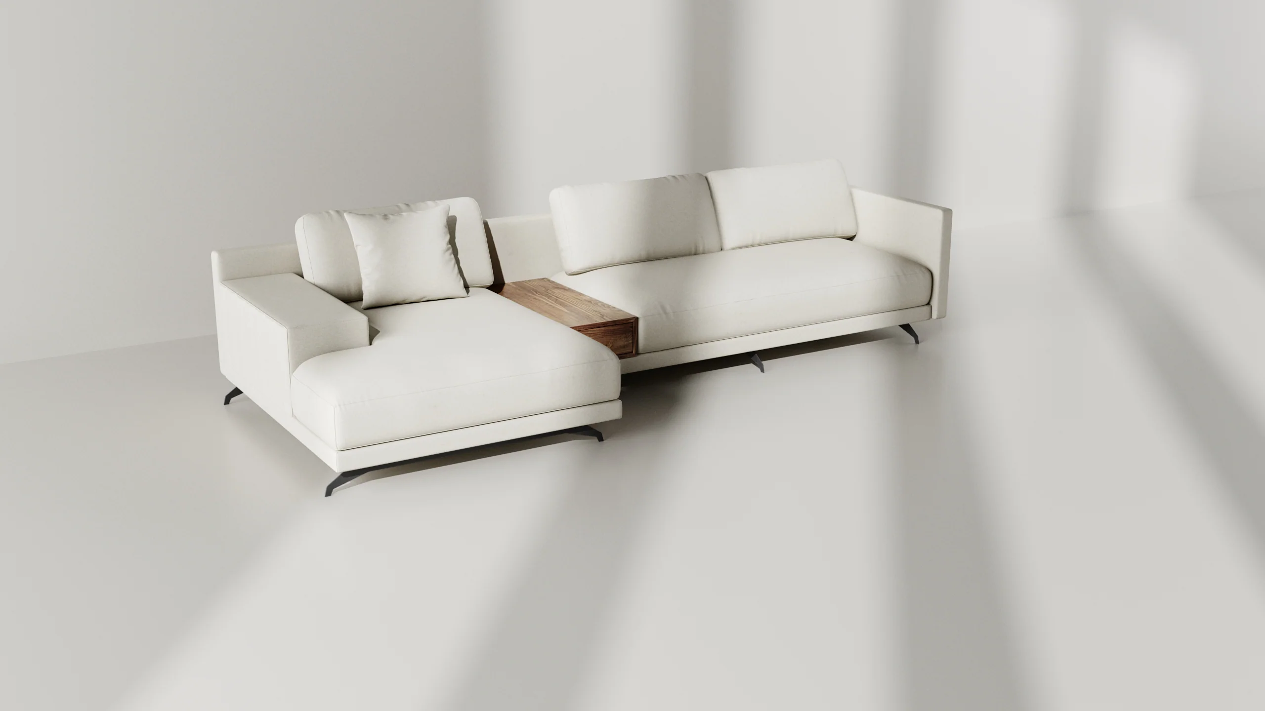 Elite Comfort Cream Sectional [Floor Model] - Image 5