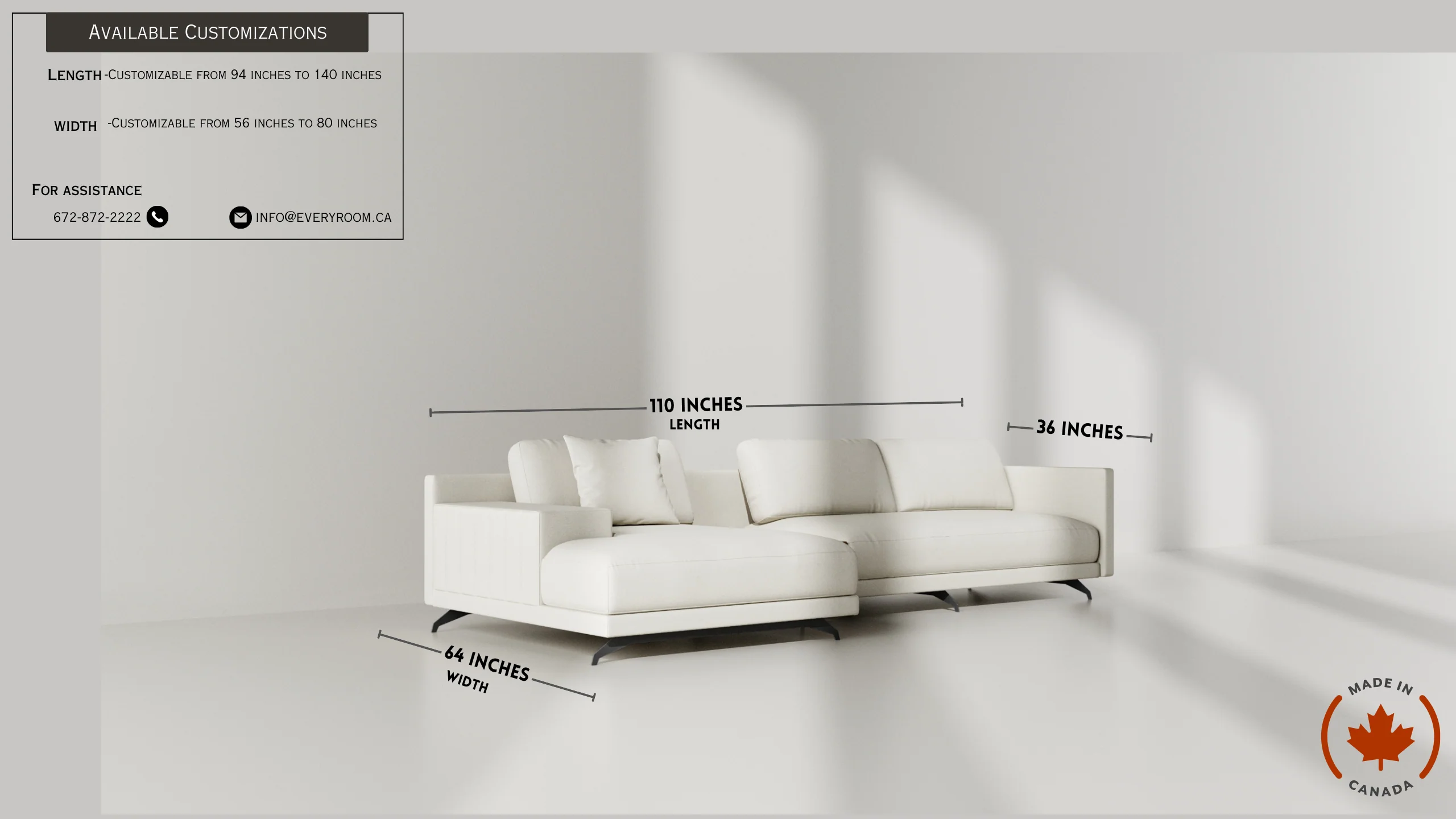 Elite Comfort Cream Sectional [Floor Model] - Image 7