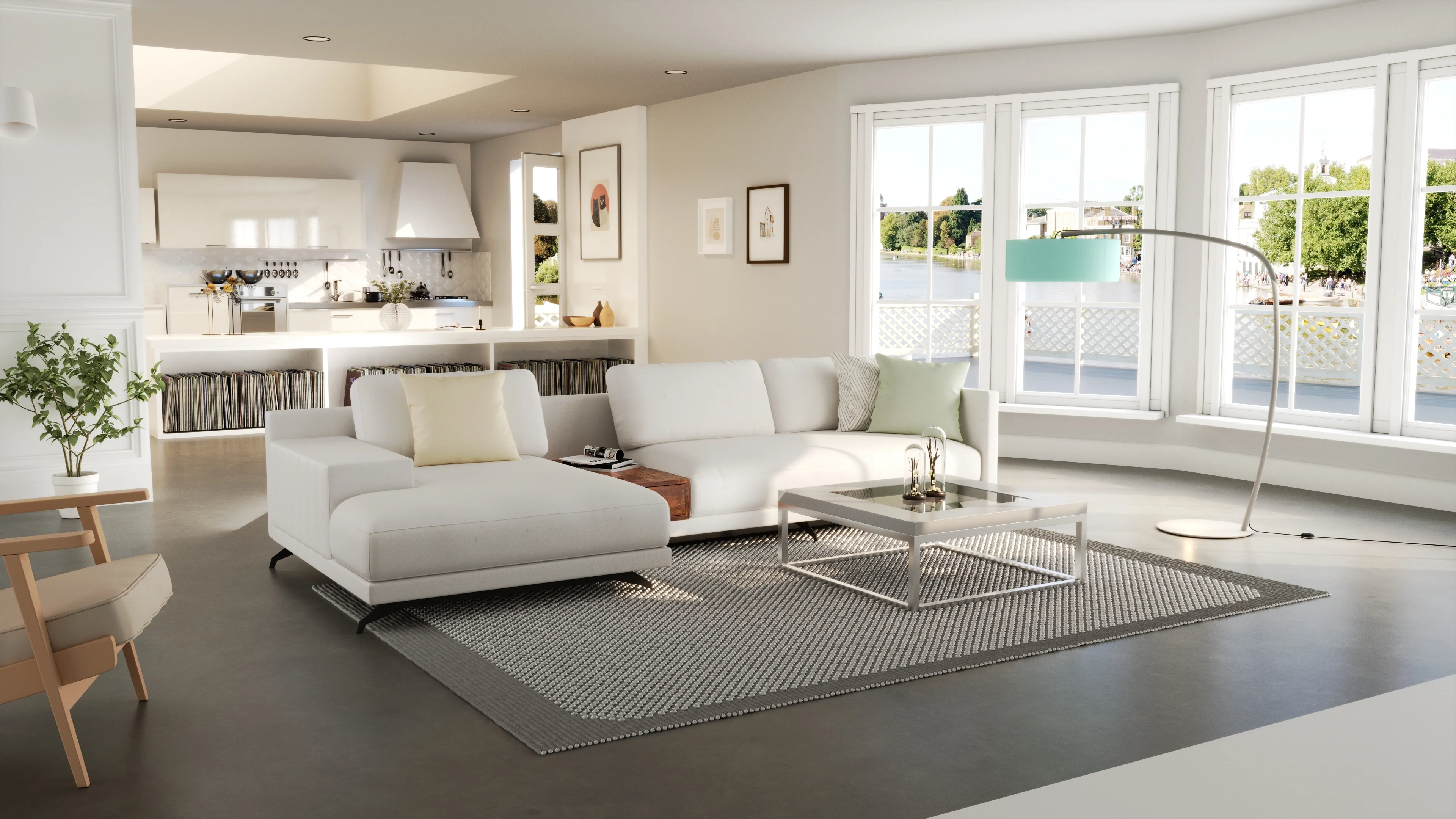 Elite Comfort Cream Sectional [Floor Model] - Image 8