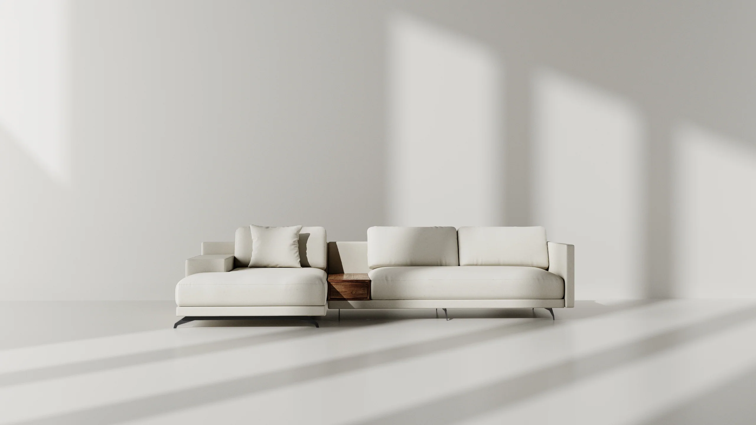 Elite Comfort Cream Sectional [Floor Model] - Image 9