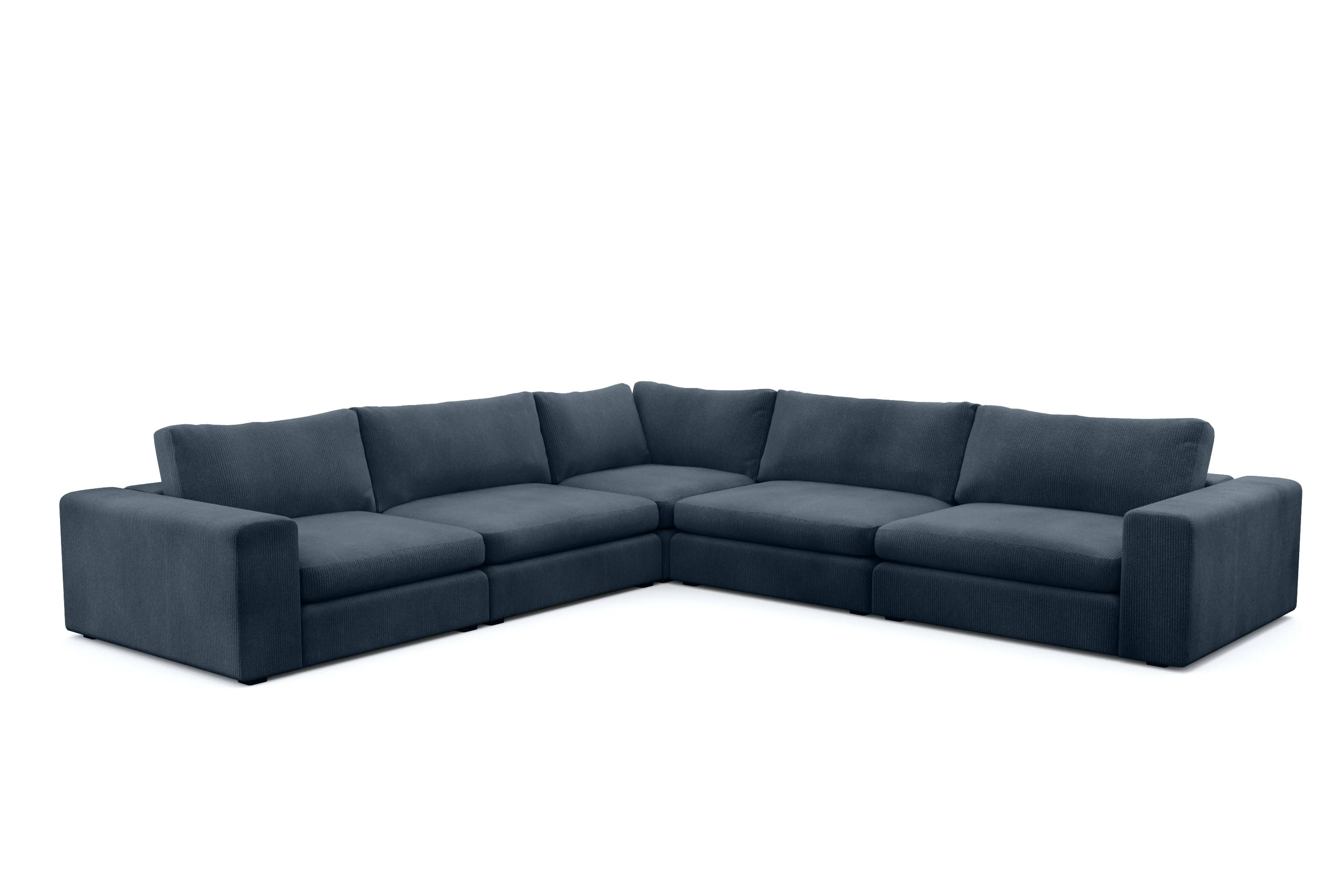 Juniper Green Corduroy 5 Seat Corner Sectional - Image 6