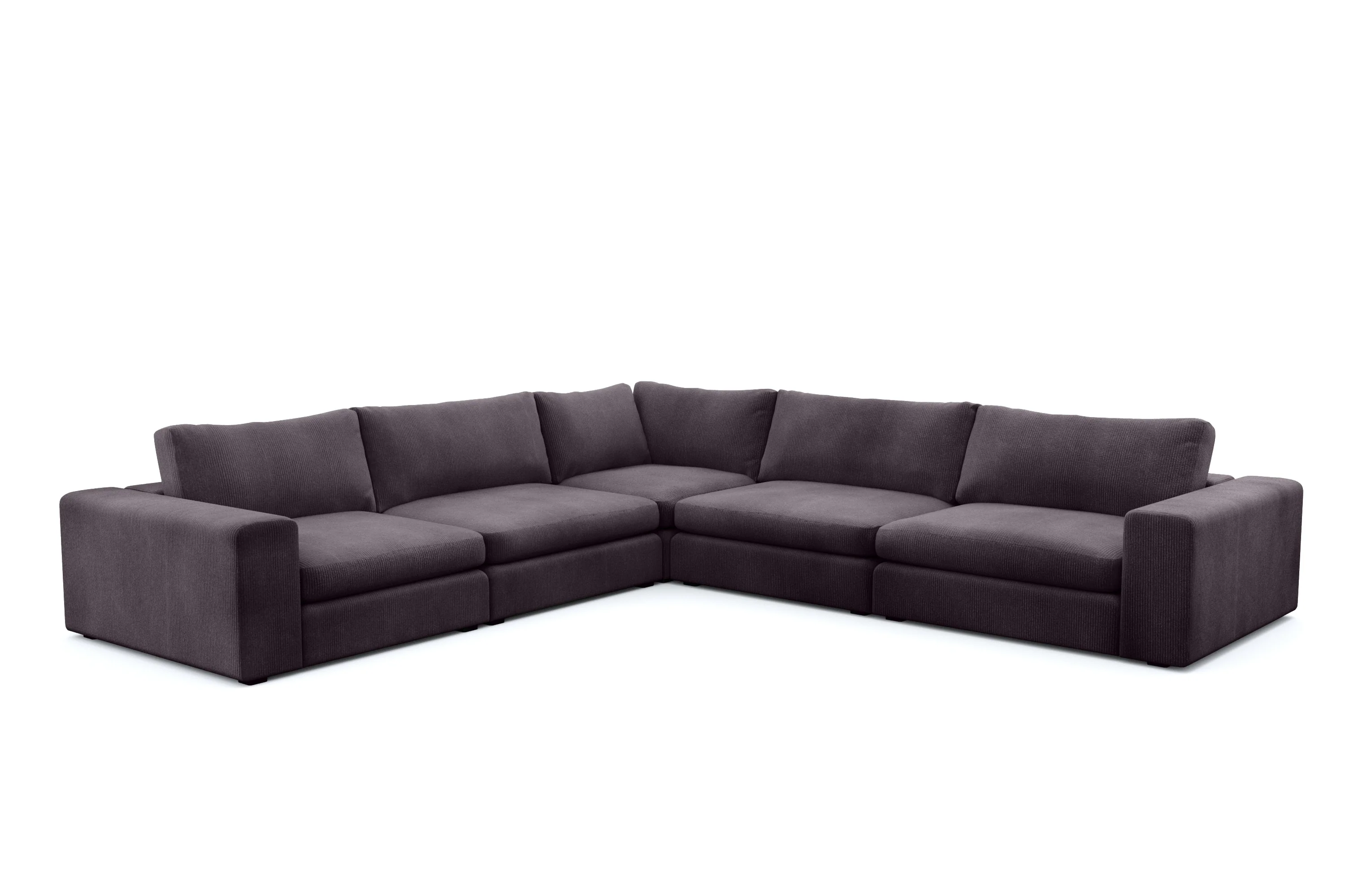 Juniper Green Corduroy 5 Seat Corner Sectional - Image 8
