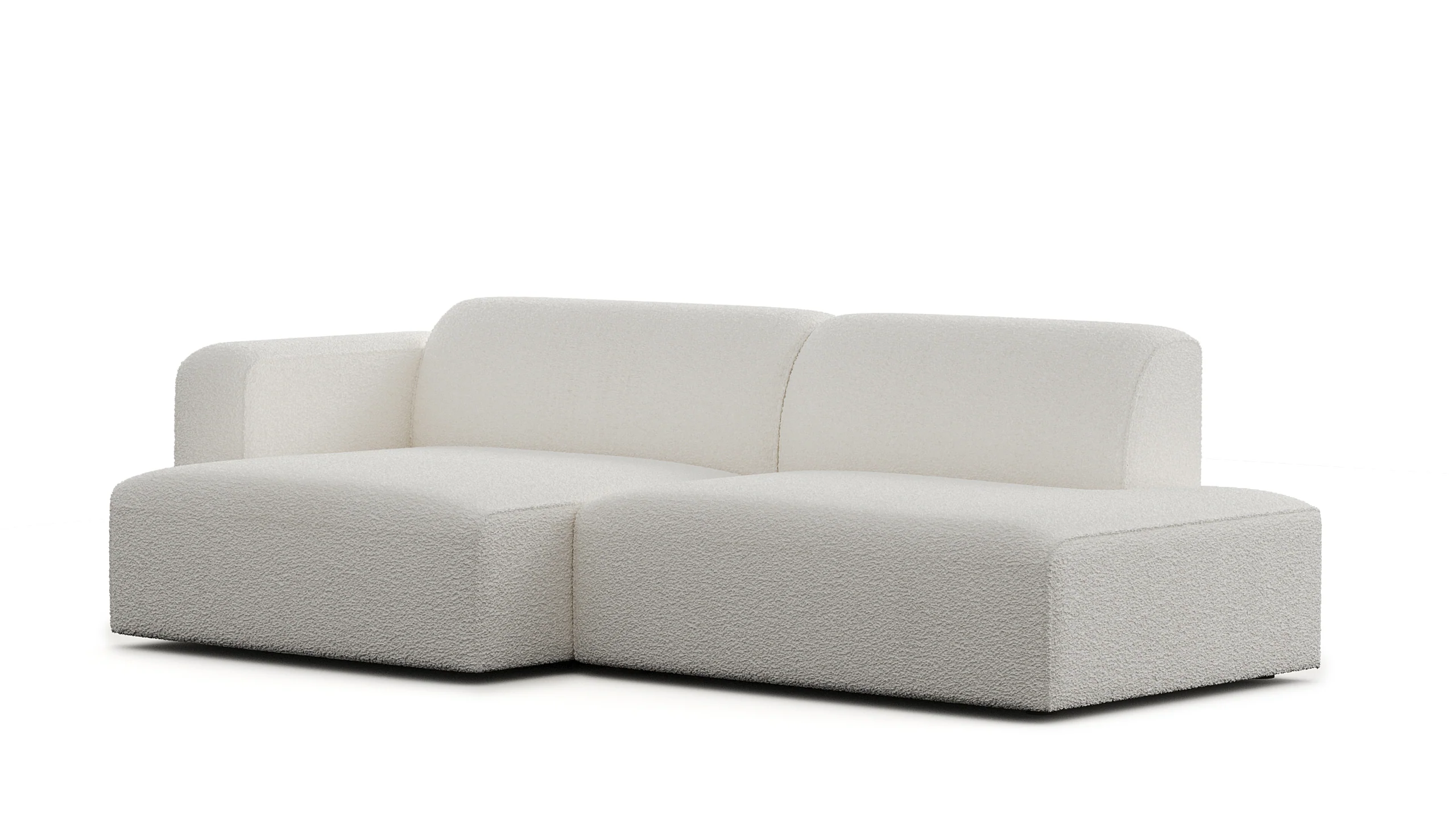 Luna Blue Curve Loveseat - Image 6