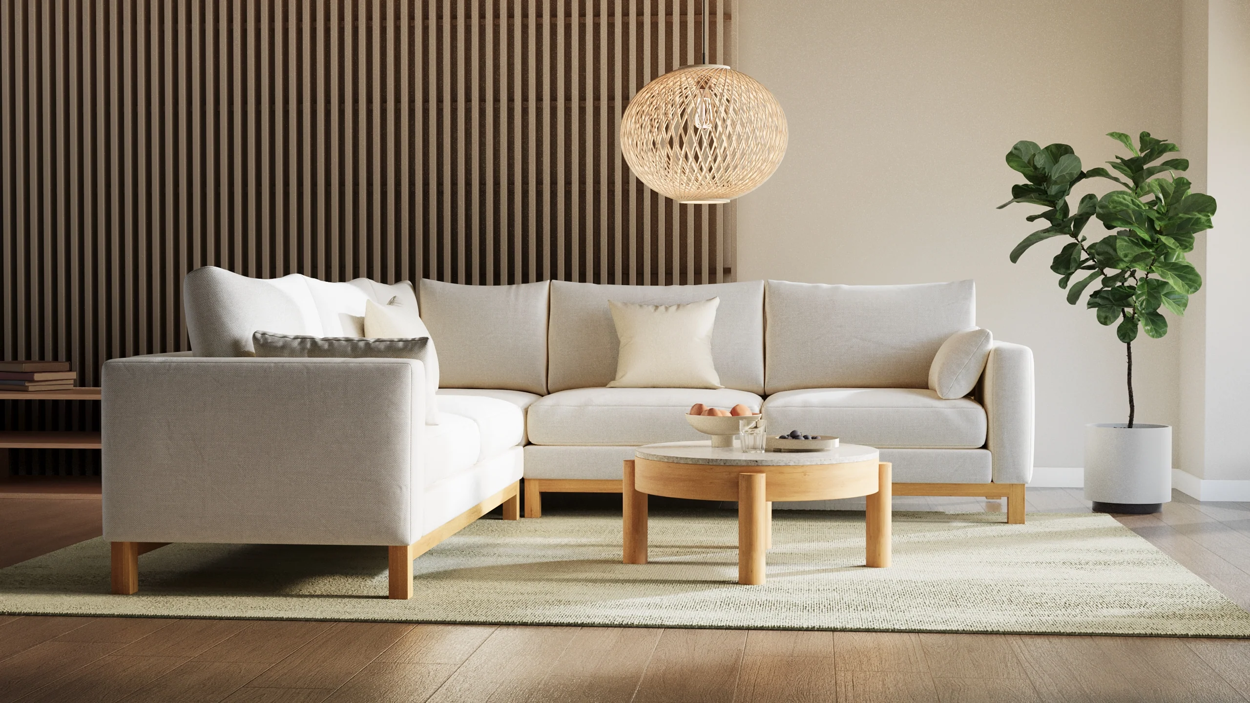 Oak Studio Corner Sectional - Image 78