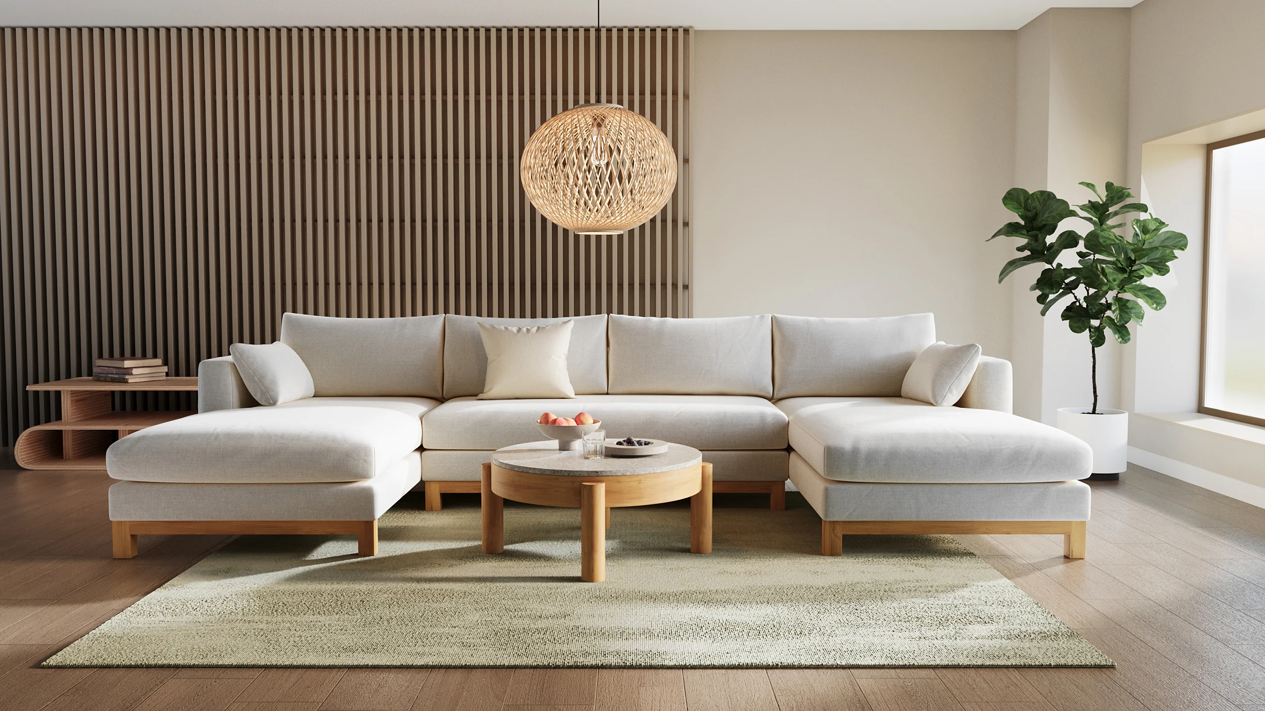 Oak Studio Double Chaise Sectional - Image 38