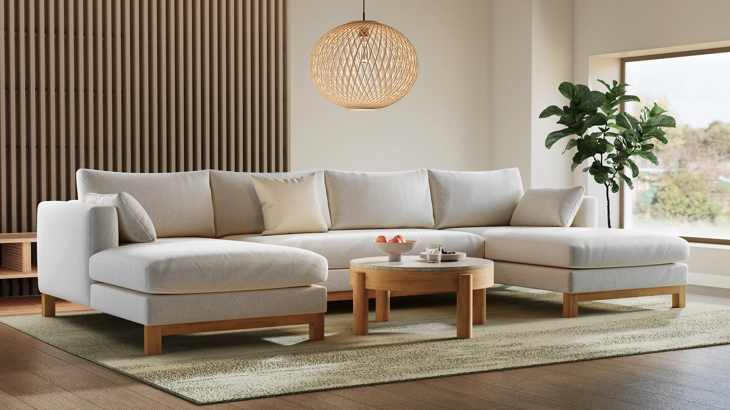 Oak Studio Double Chaise Sectional - Image 39