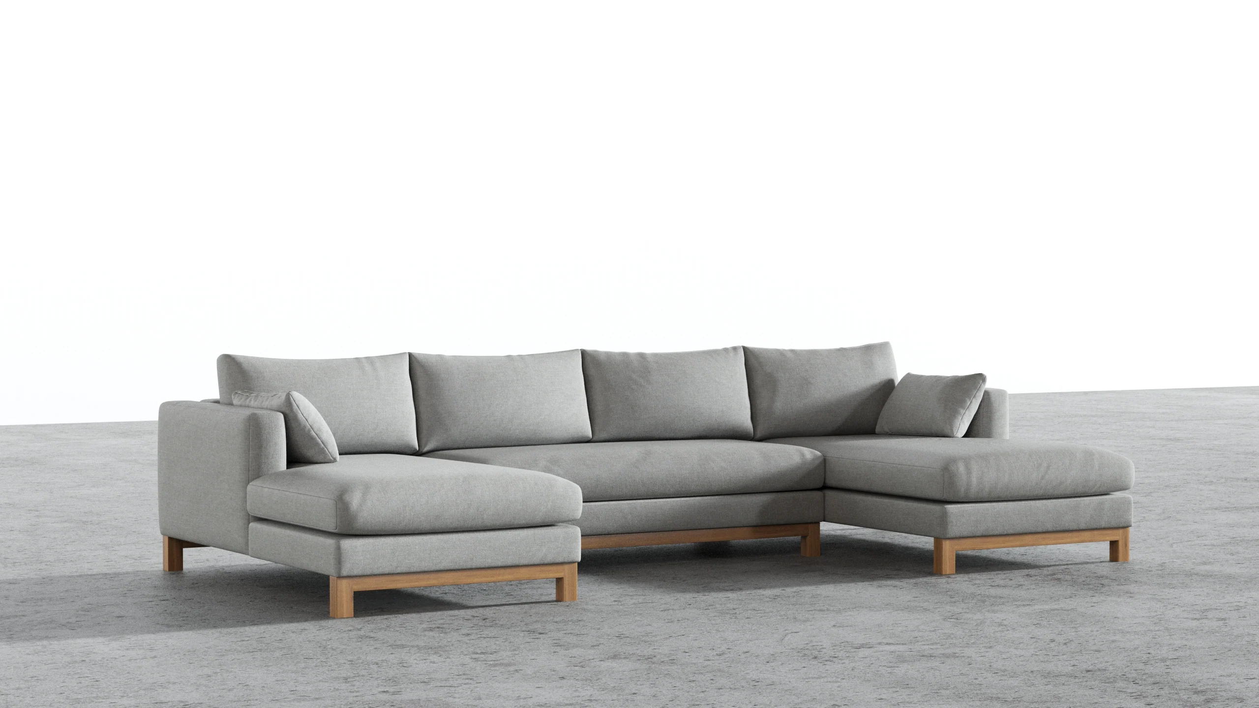 Oak Studio Double Chaise Sectional - Image 67