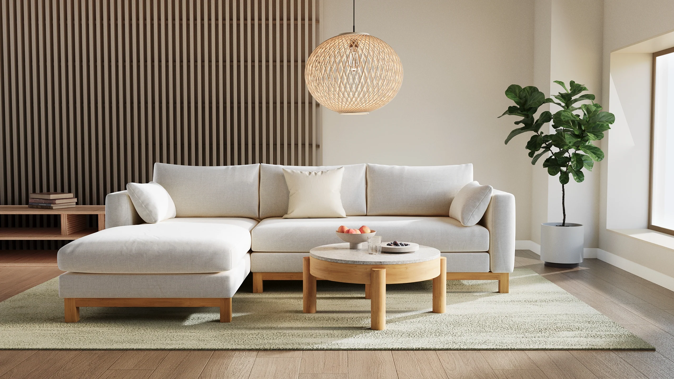 Oak Studio Sectional - Image 38