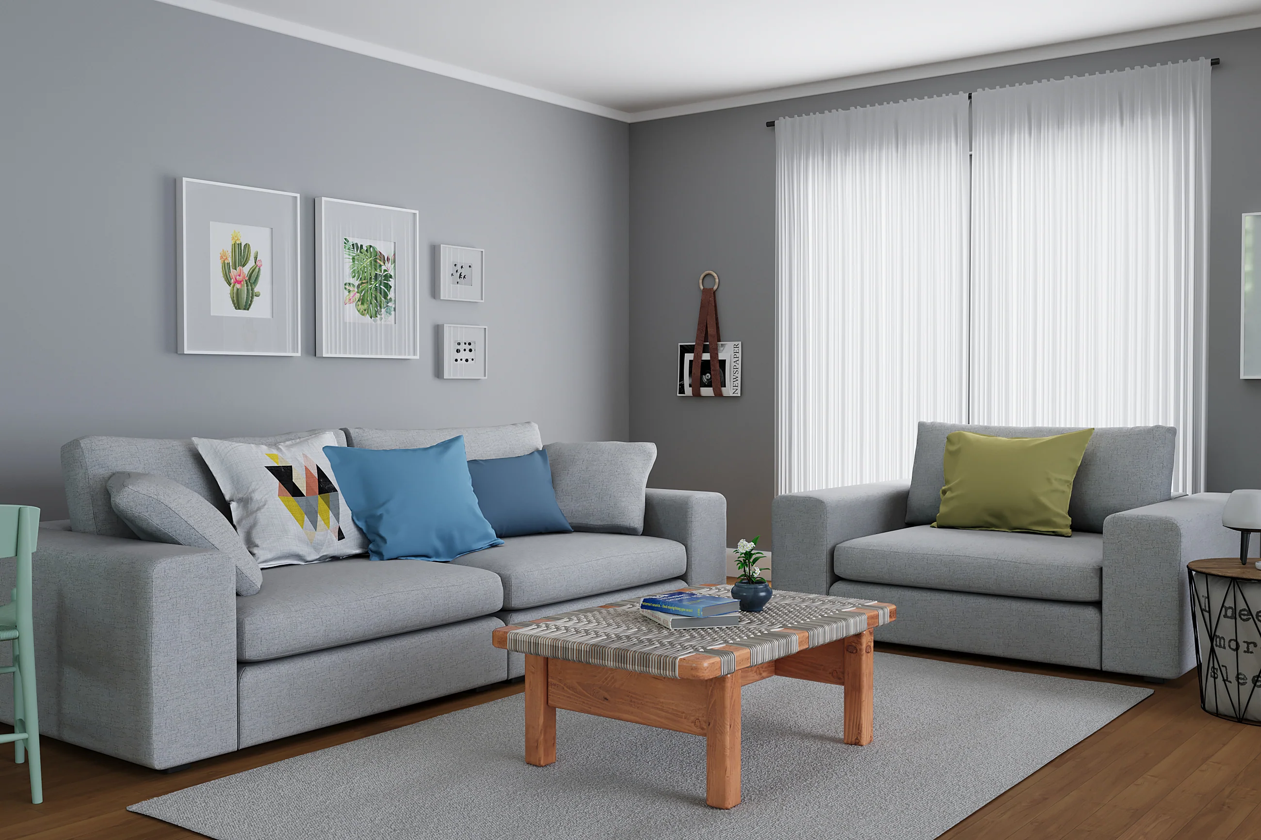 Titan Libby Grey 80" Sofa & Chair - Image 11