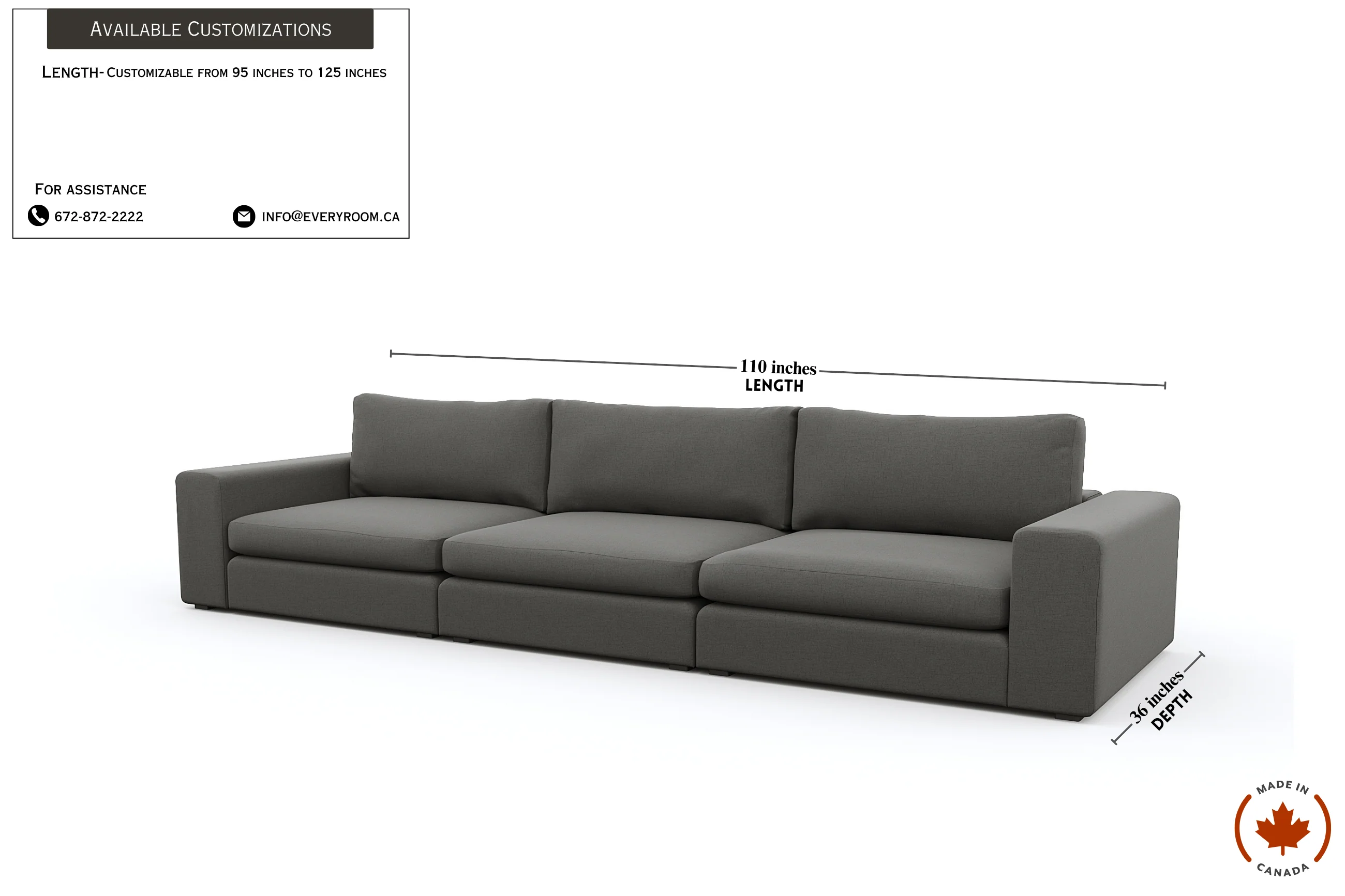 Titan Libby Grey Grand Sofa & 80" Love Seat - Image 8