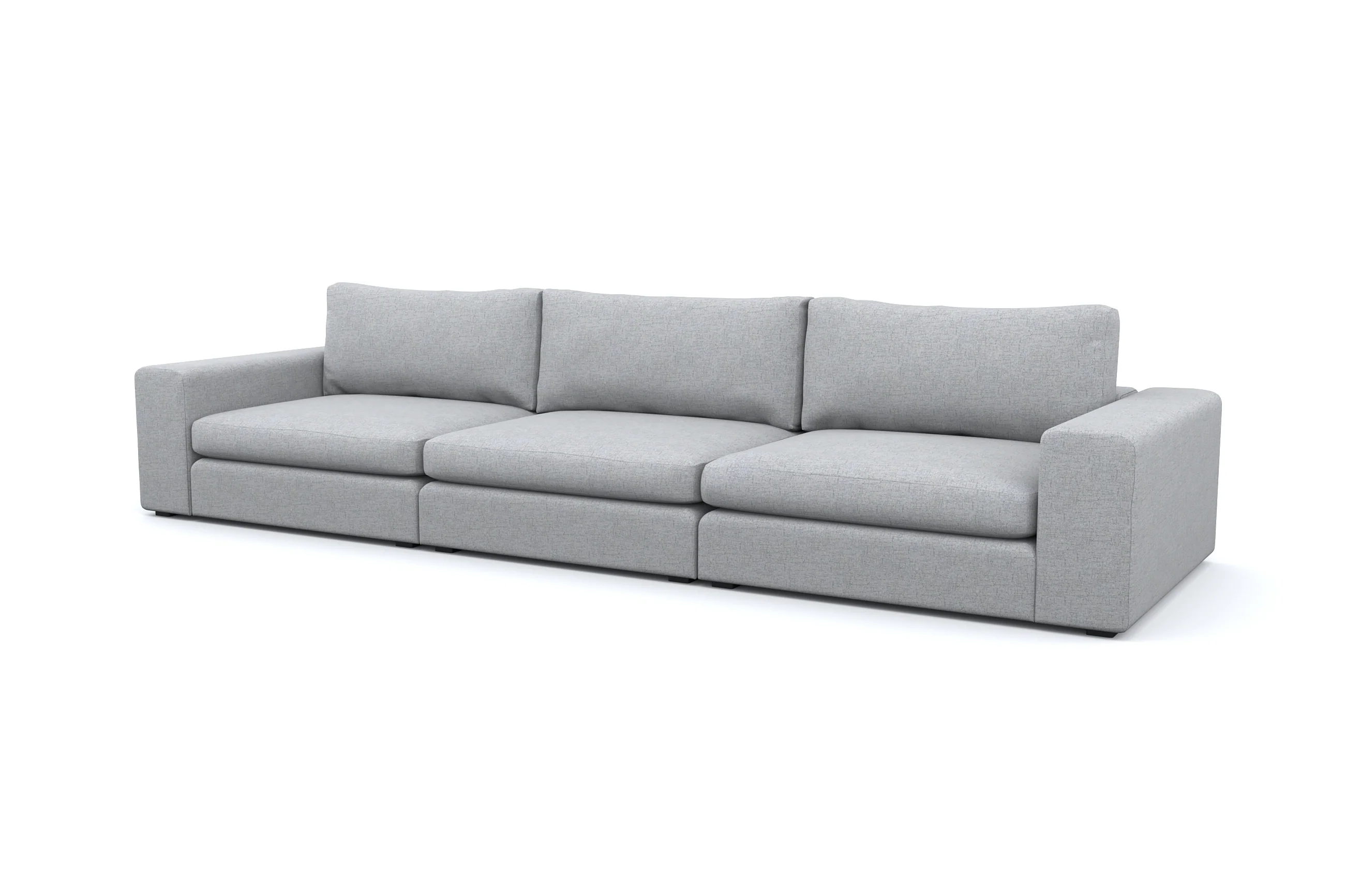 Titan Silver Grey Grand Sofa & 80" Love Seat - Image 3