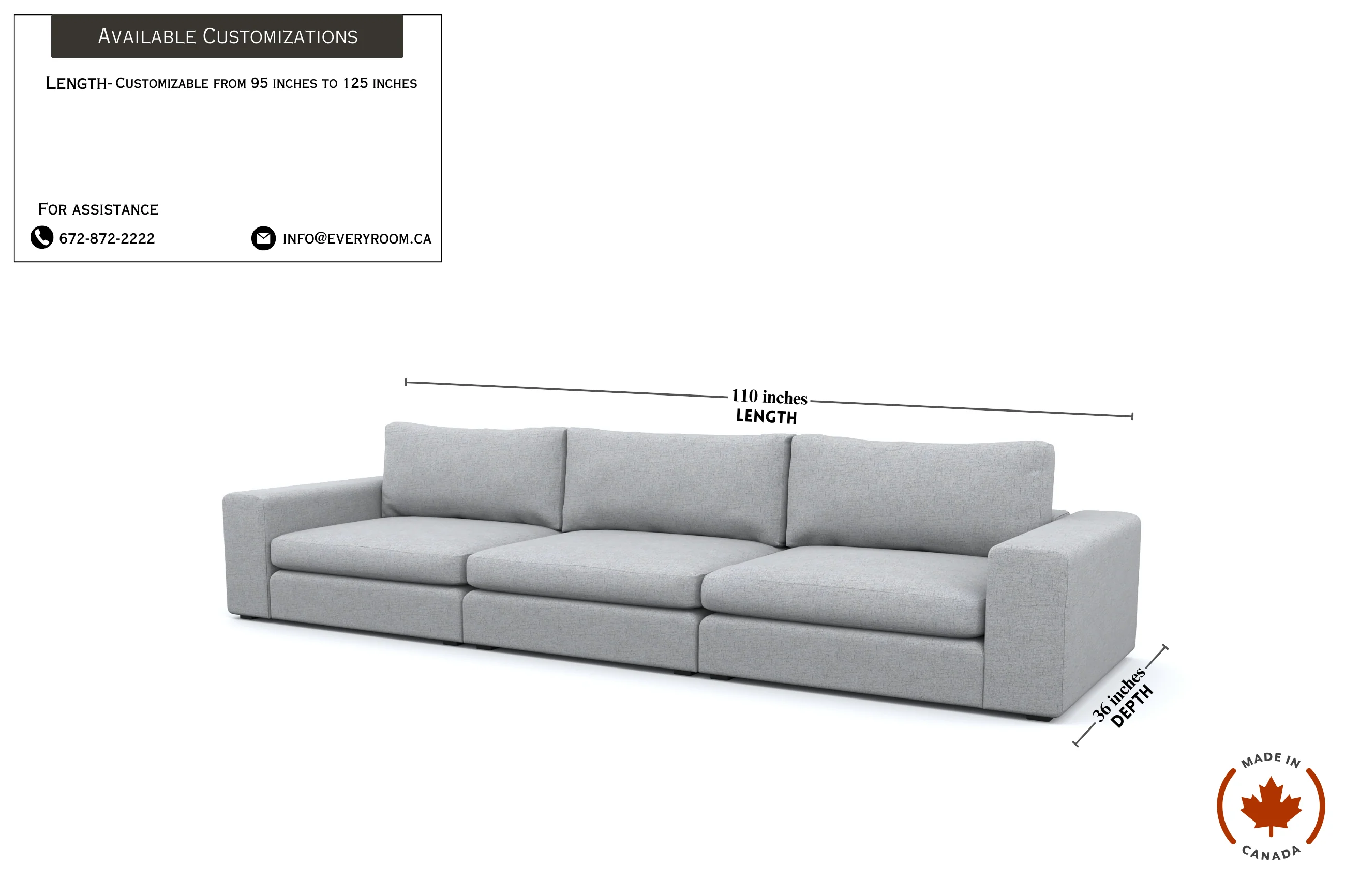 Titan Silver Grey Grand Sofa & 80" Love Seat - Image 4